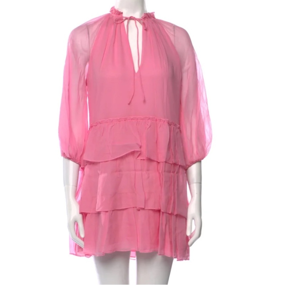 ALICE & OLIVIA silk pink mini dress